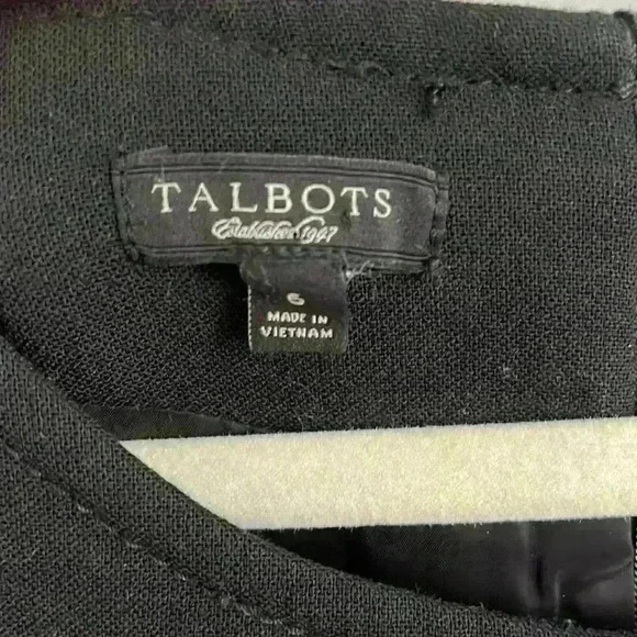 Talbots black sleeveless sheath dress wool blend - Picture 2 of 7
